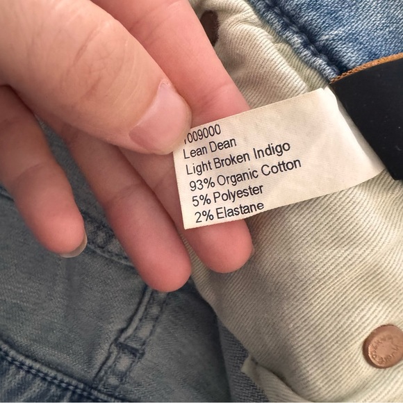 NUDIE JEANS  LEAN DEAN FADED REGULAR-FIT JEANS IN LIGHT BROKEN INDIGO-32 - Picture 11 of 16